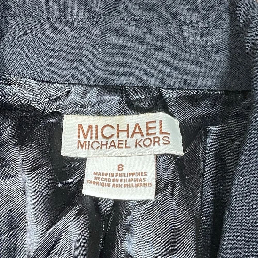 Michael Kors Black One Button Blazer Woman's Size 8 Wool Blend